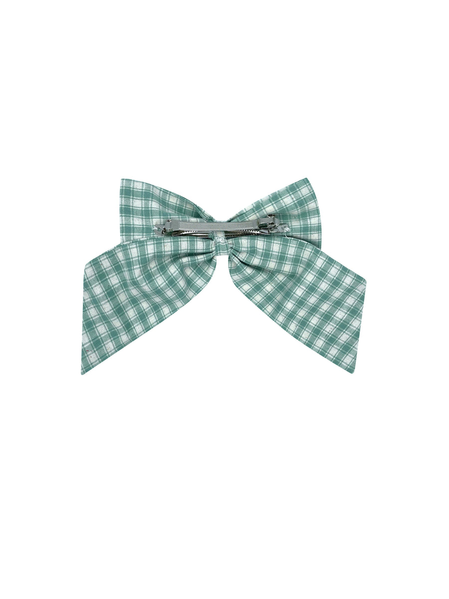 New ! Mint Gingham hair clip