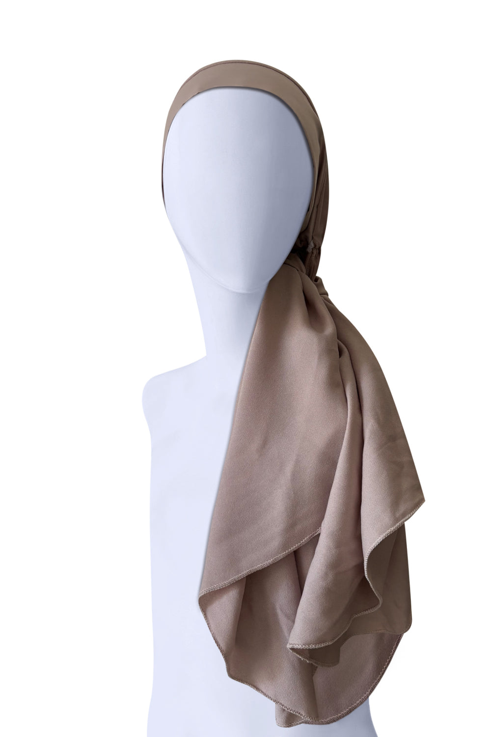 Women Grey Beige Slip-On Turband Headwrap | Modest Fashion