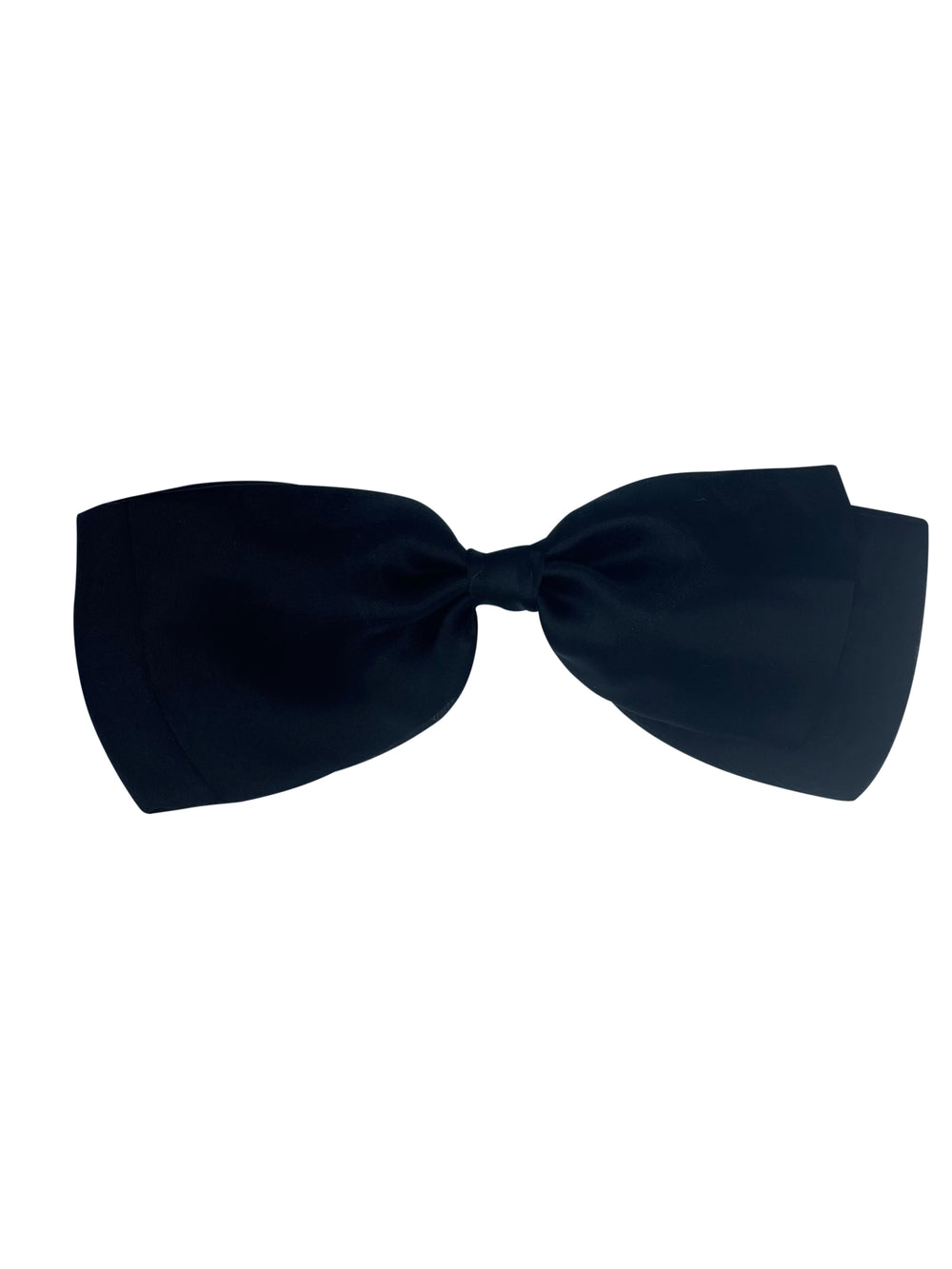 Deep Navy Organza Hair Bow Barrette – Ribbon Hair Clip for Hair Styling, Parties & Formal Looks