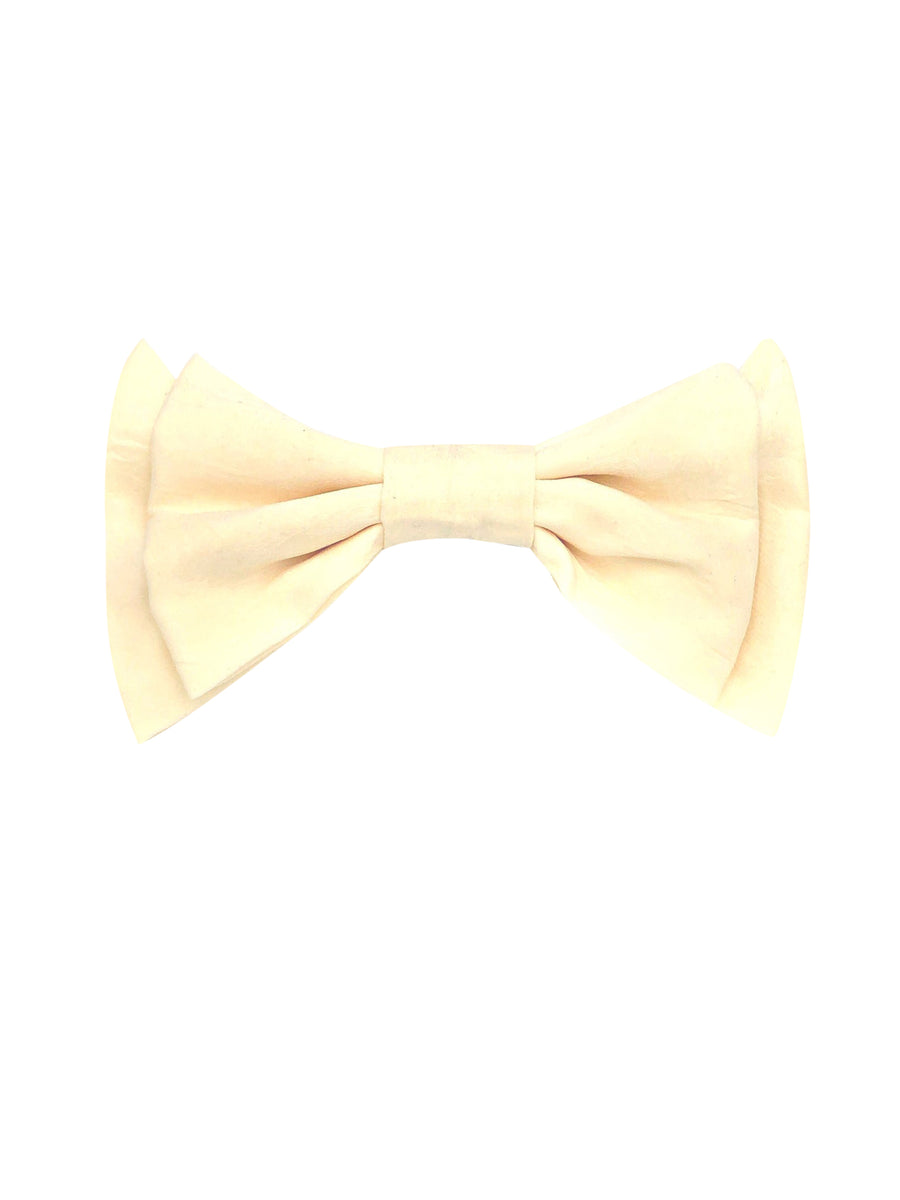 Beige double bow