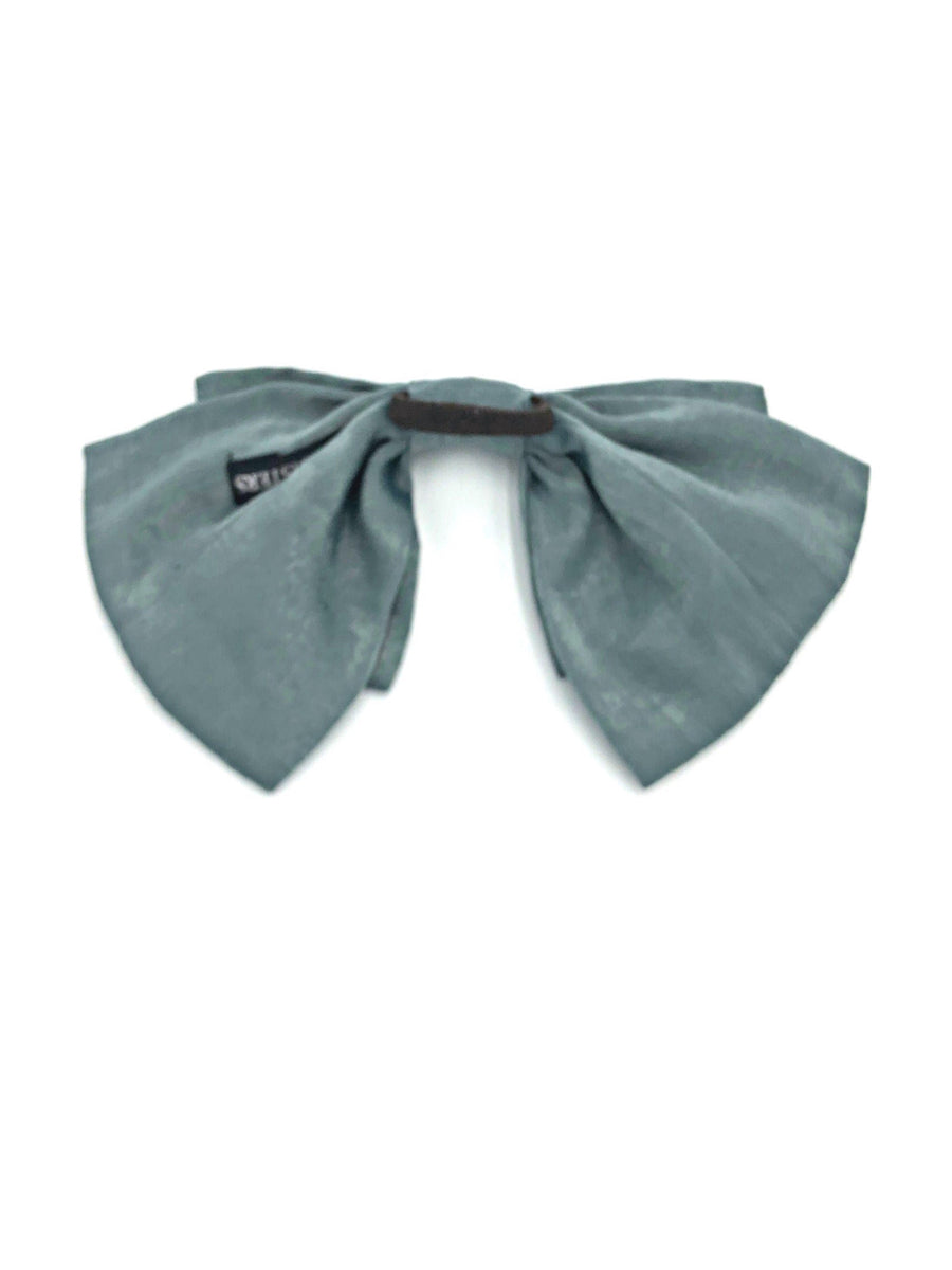 Green double bow hair tie