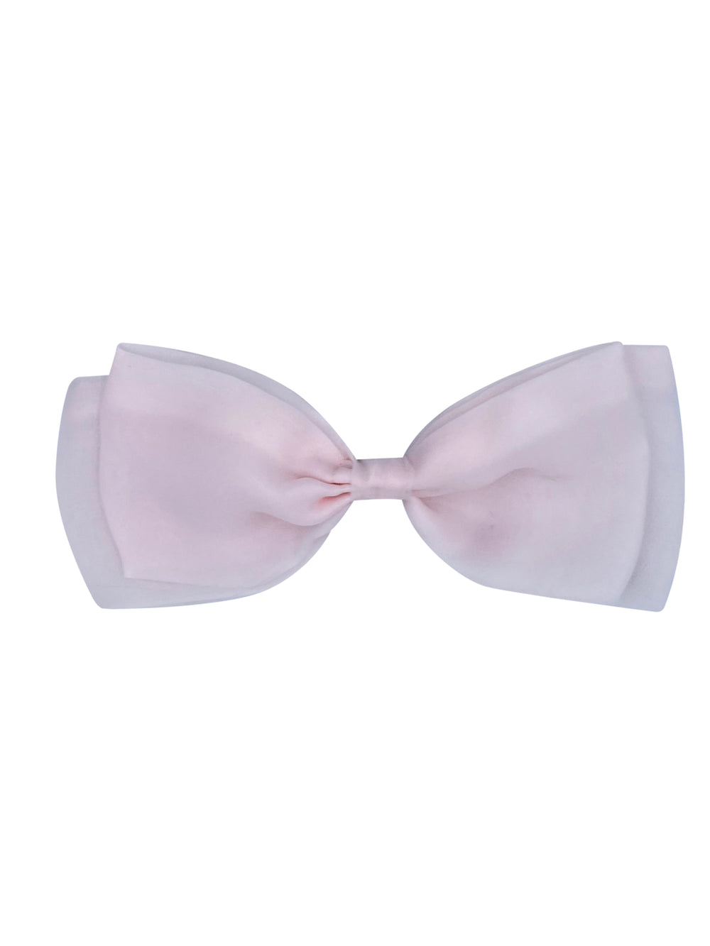 Women Light Pink Organza Hair Bow Clip – Party, Wedding & Everyday Styling