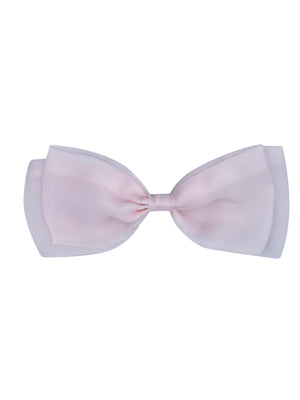 Women Light Pink Organza Hair Bow Clip – Party, Wedding & Everyday Styling