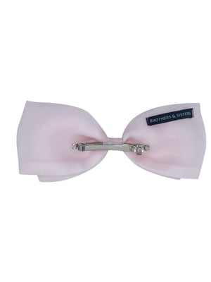 Women Light Pink Organza Hair Bow Clip – Party, Wedding & Everyday Styling