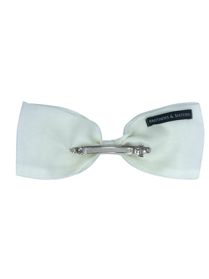 Off-White Sheer Organza Bow Barrette – Hair Accessory for Bridal, Party & Elegant Everyday