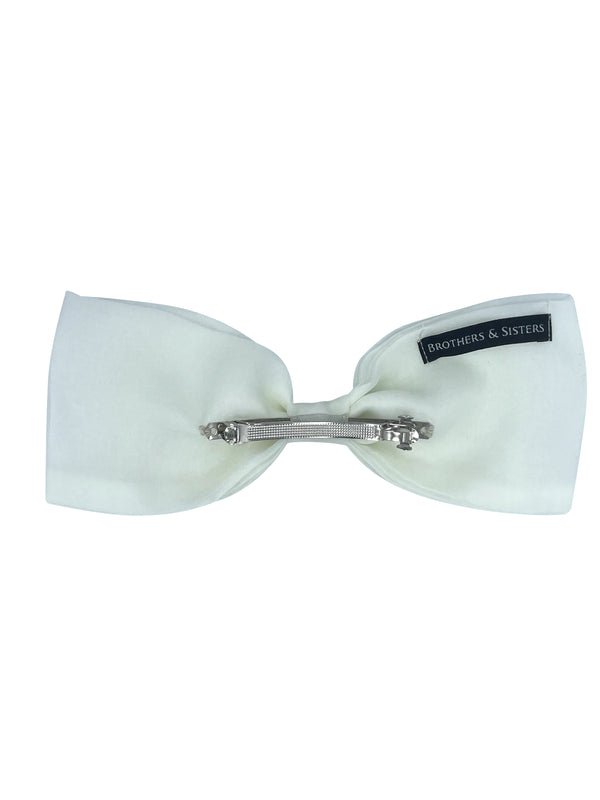 Off-White Sheer Organza Bow Barrette – Hair Accessory for Bridal, Party & Elegant Everyday