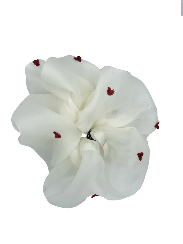 Organza Scrunchie Hearts Scrunchie - NEW !