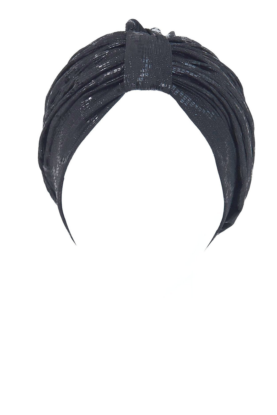 Black super shiny & stretch turban - NEW !