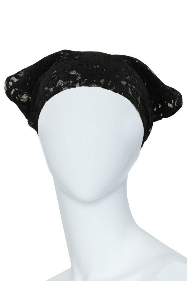 Women’s Hair Bandana Black Lace Bandana