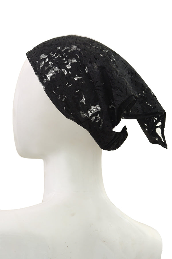 Women’s Hair Bandana Black Lace Bandana