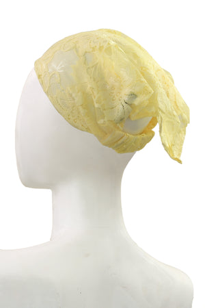 Yellow lace bandana