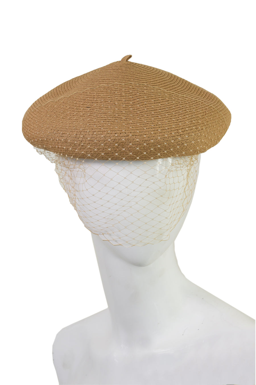 Le beret en Paille voilette camel - NEW !