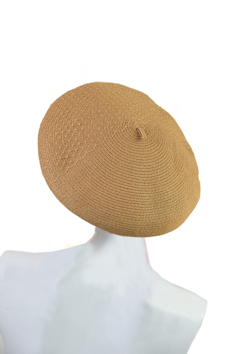 Le beret en Paille voilette camel - NEW !