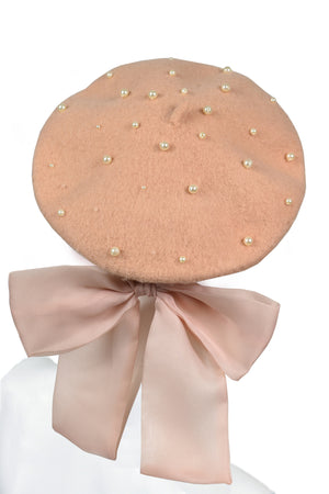 BERET PERLES OLD PINK