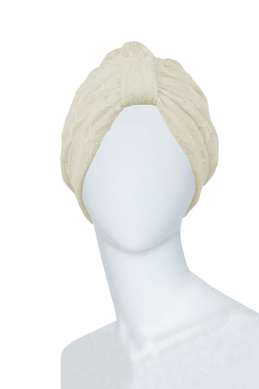 Dentelle lace turban cream
