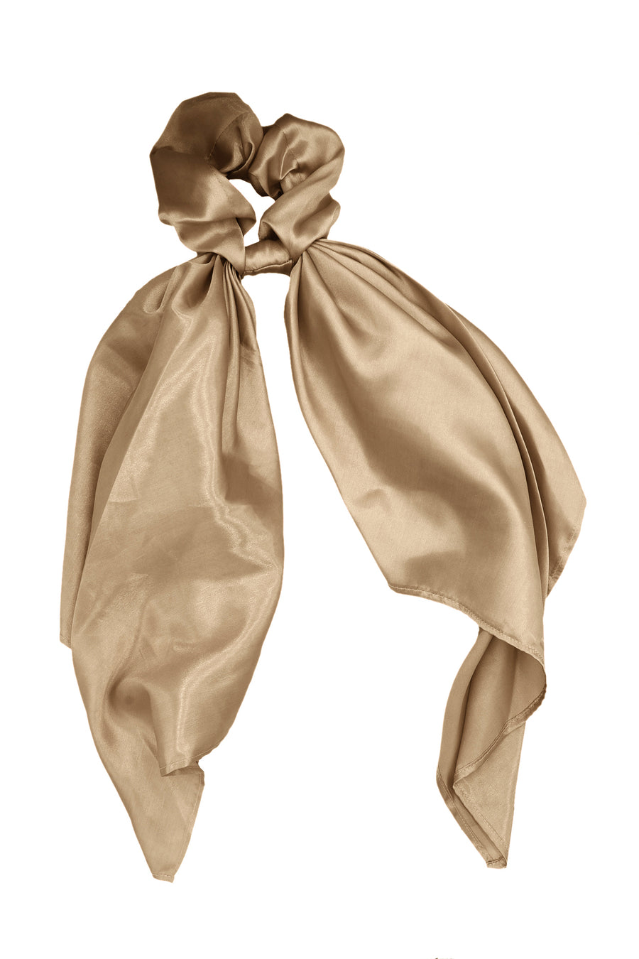 Camel satin scrunchie scarf !