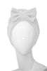 Bagnolet White pleated mousseline turban