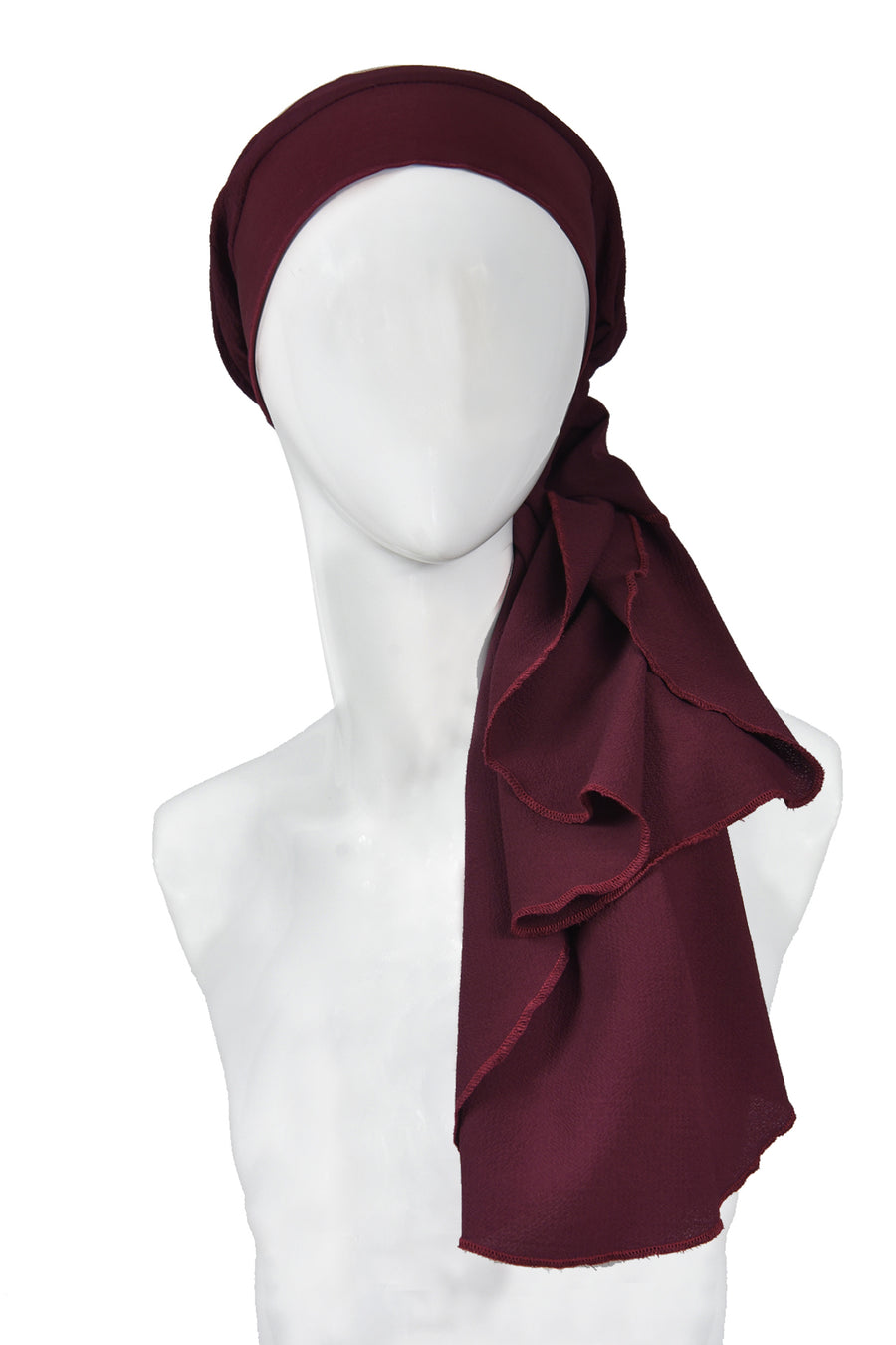 Burgundy headwrap