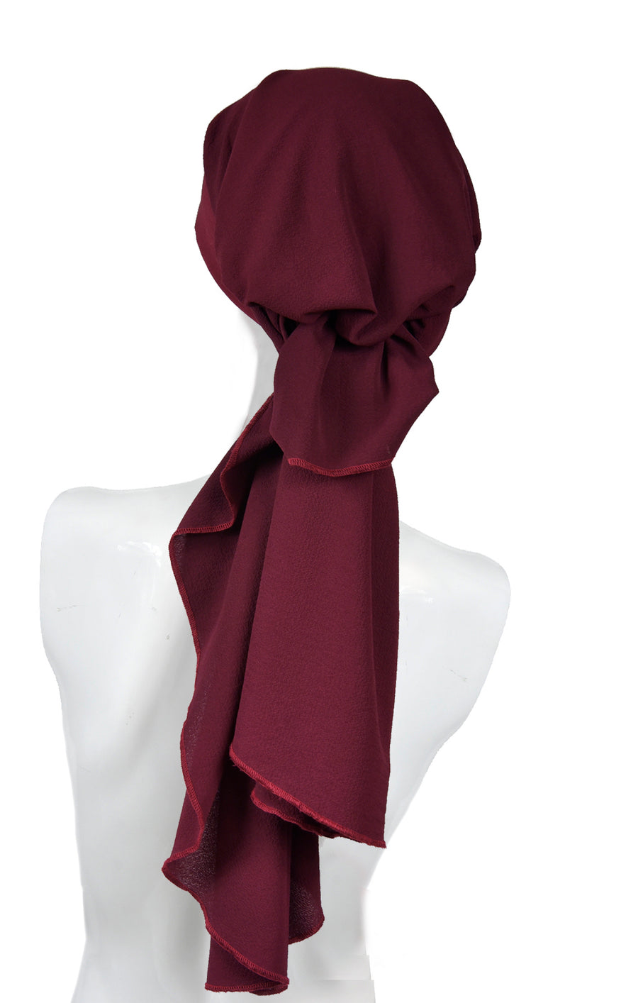 Burgundy headwrap