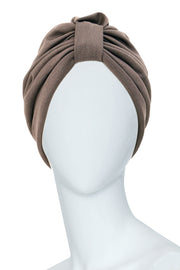 GALLIENI Brown Turban in cotton