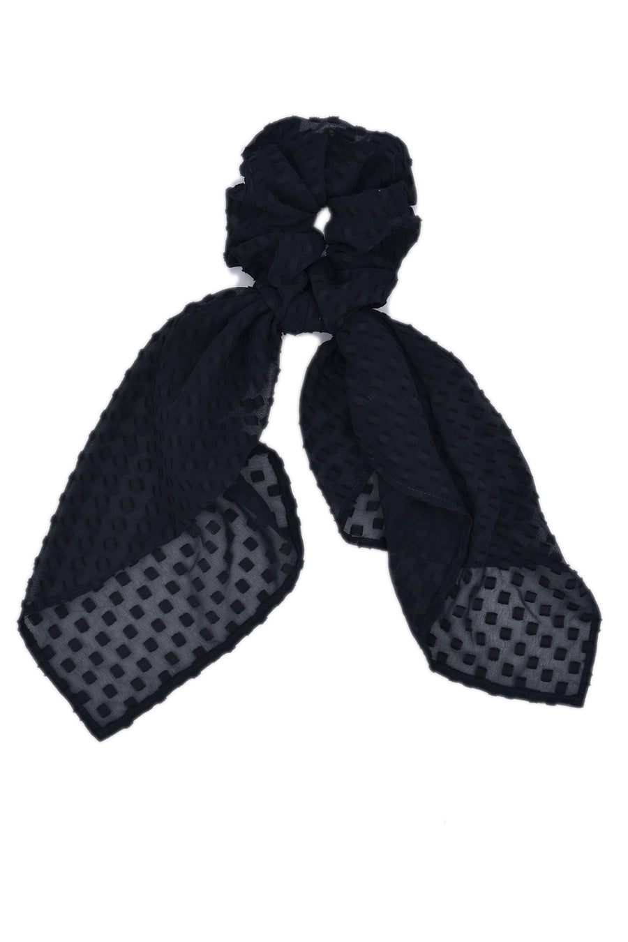 Black scrunchie scarf