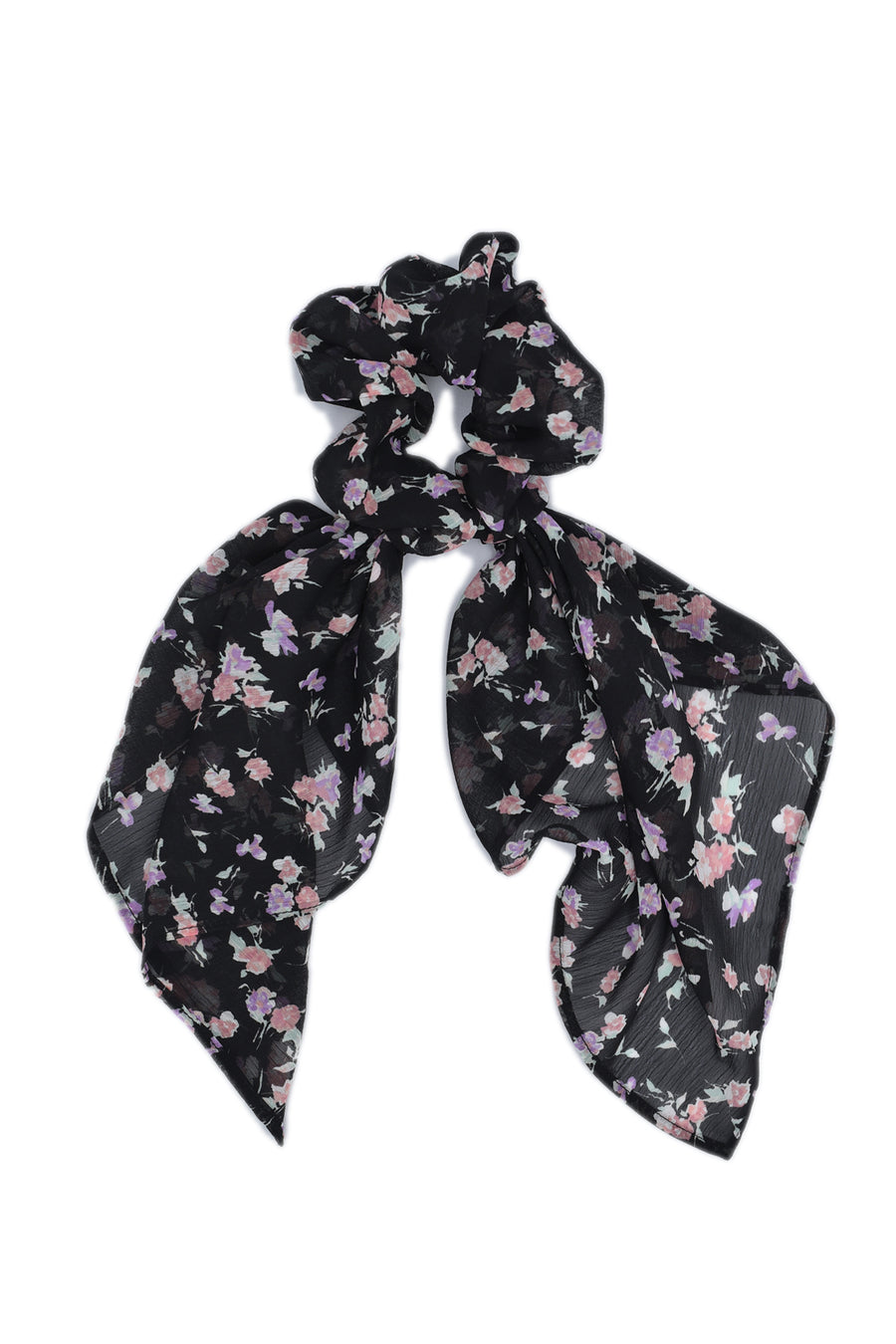 Black & pink scrunchie scarf !
