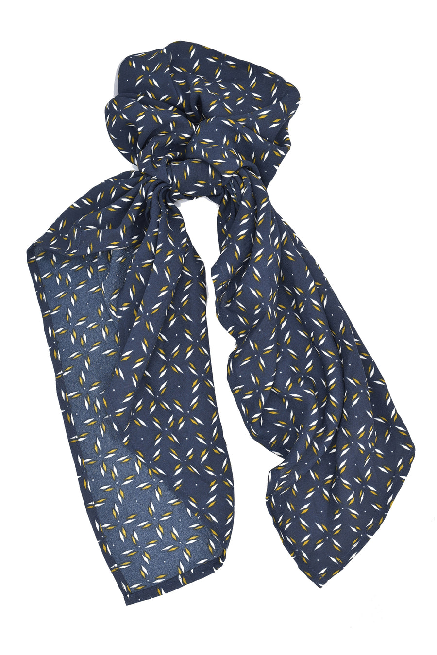 Navy scrunchie scarf