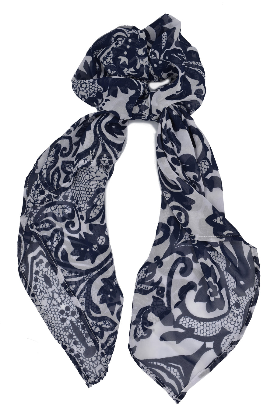 Snake print scrunchie scarf