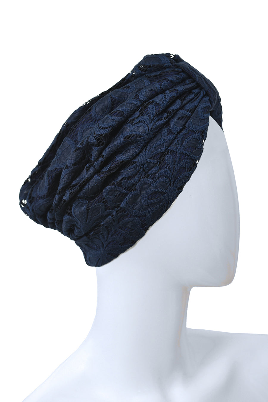 Dentelle Navy blue turban