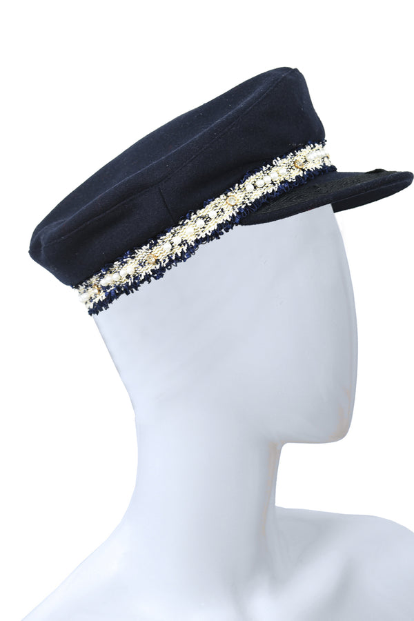 Blue woolen sailor hat - NEW !