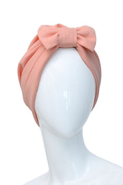 VOLONTAIRE Pink Turban with a bow for women