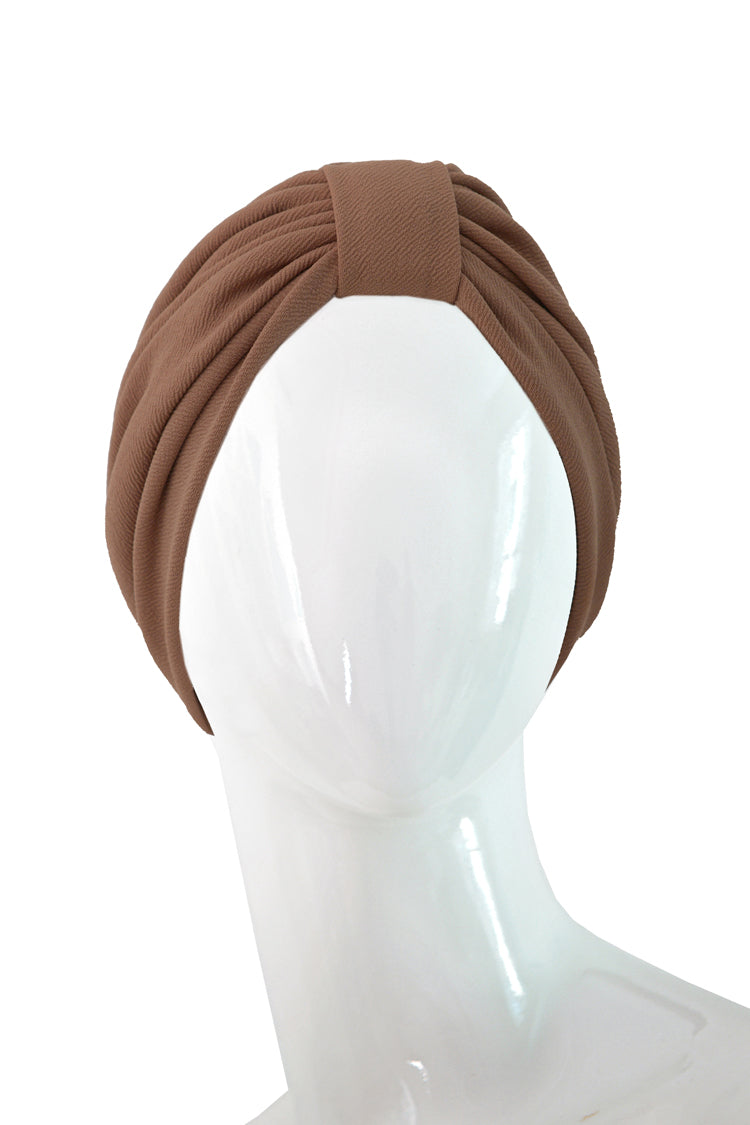 BROWN TURBAN WITH VOLUME - NEW !