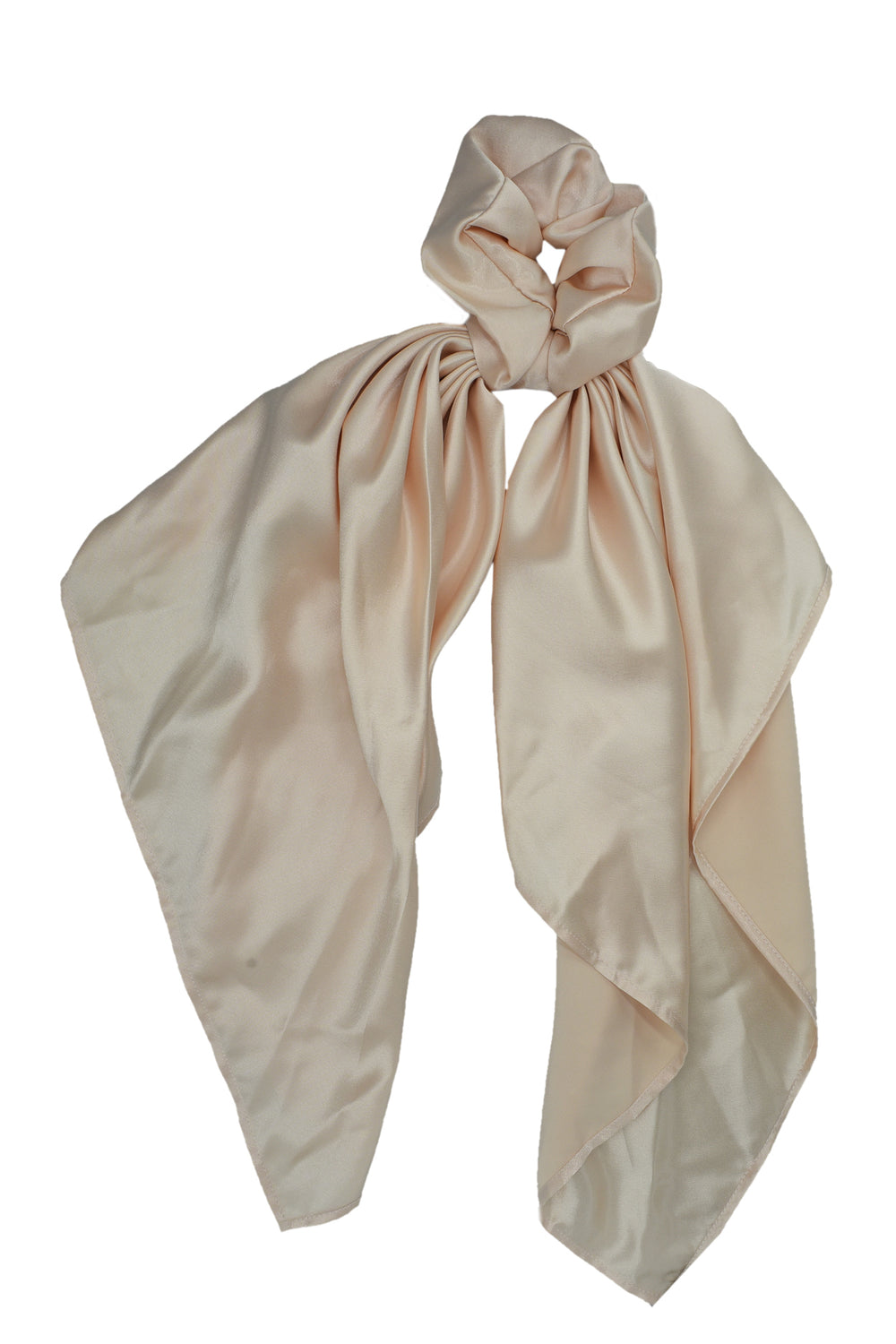 Thick satin pink  scrunchie scarf