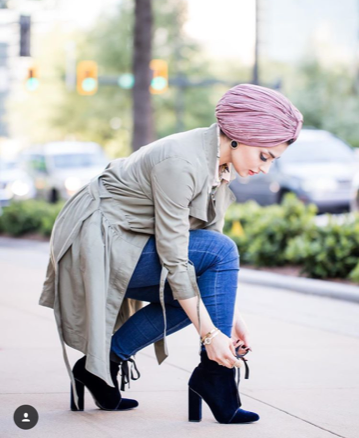 Powder pink turban