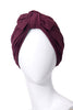 SULLY MORLAND Burgundy Mousseline Turban for women