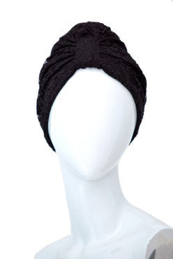 TROCADERO Blac Lace Turban for women