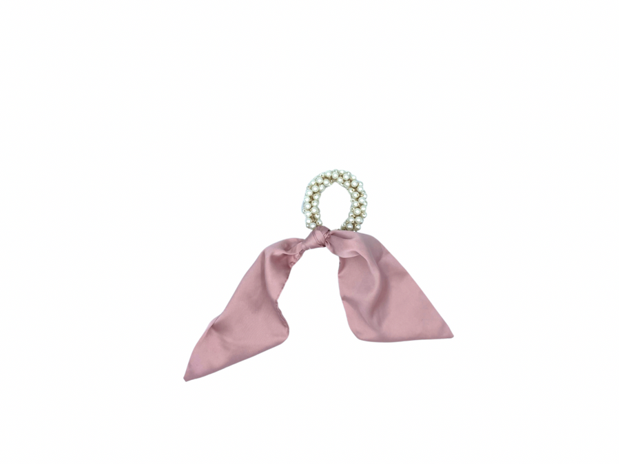 Pearls scrunchie rose - NEW !