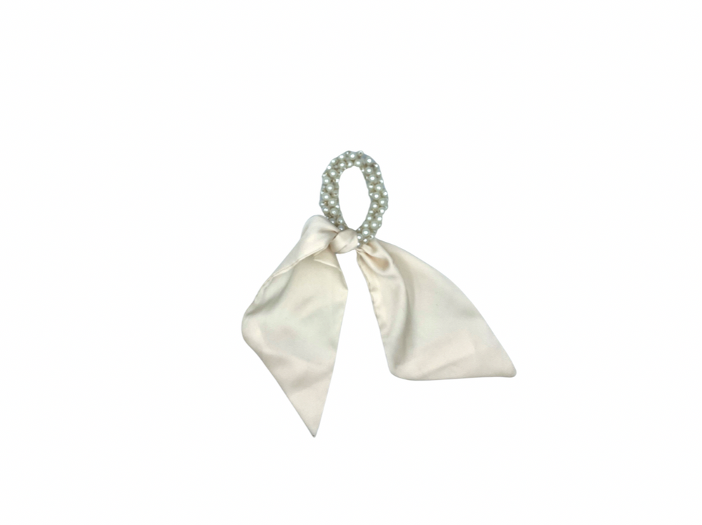 Beige pearls scrunchie - NEW  !