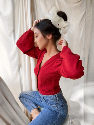 Organza Scrunchie Hearts Scrunchie - NEW !