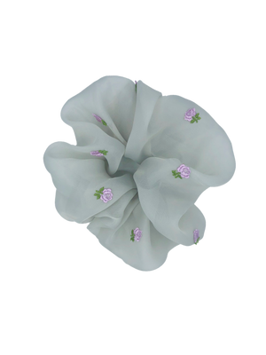Organza Scrunchie Blue & Lavender Scrunchie