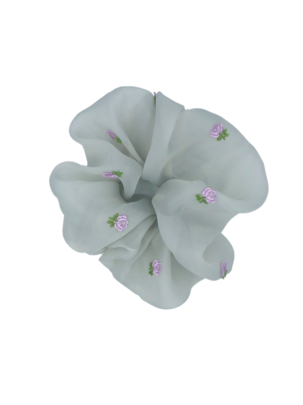Organza Scrunchie Blue & Lavender Scrunchie